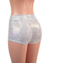 Midrise Shorts in White Kaleidoscope - Coquetry Clothing