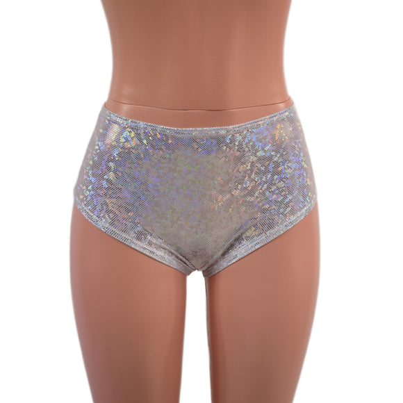 Midrise Siren Shorts in White Kaleidoscope - Coquetry Clothing