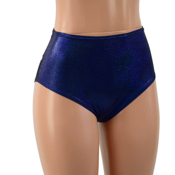 Midrise Siren Shorts with Baby Blue Snowflakes - Coquetry Clothing
