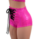 Mini Crop Tank and High Waist Pinup Shorts with Front Laceup Set - Coquetry Clothing