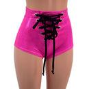 Mini Crop Tank and High Waist Pinup Shorts with Front Laceup Set - Coquetry Clothing