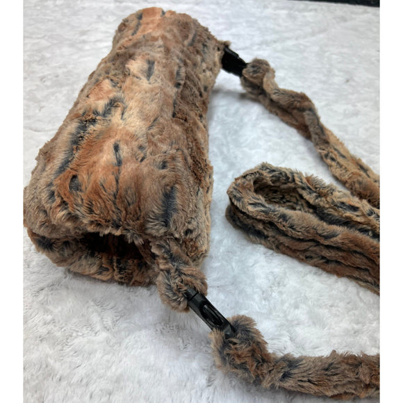 Minky Faux Fur Muff in Amber Fox with Detachable Minky Strap - Coquetry Clothing