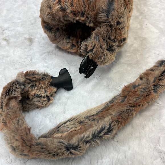 Minky Faux Fur Muff in Amber Fox with Detachable Minky Strap - Coquetry Clothing