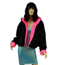 Minky Waist Length Jacket with Snap Front - Coquetry Clothing