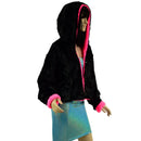 Minky Waist Length Jacket with Snap Front - Coquetry Clothing