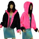 Minky Waist Length Jacket with Snap Front - Coquetry Clothing