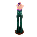 Monroe Halter Bell Bottom Flare Catsuit - Coquetry Clothing