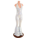 Monroe Halter Bell Bottom Flare Catsuit with Triple Tier Bells - Coquetry Clothing