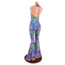 Monroe Halter Catsuit with Solar Flare Leg in Glow Worm - Coquetry Clothing