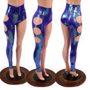 Moonstone High Waist One Sided Leggings with O - Ring Cutouts - Coquetry Clothing