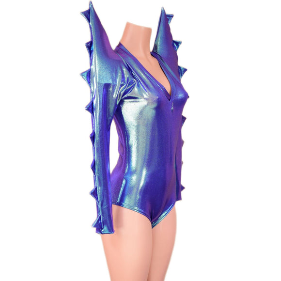 Moonstone Mega Sharp Shoulder Romper with Spiked Sleeves - Coquetry Clothing