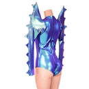 Moonstone Mega Sharp Shoulder Romper with Spiked Sleeves - Coquetry Clothing