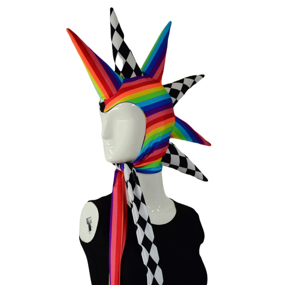 Harlequin Unicorn Horn Bonnet - Coquetry Clothing