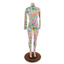 Neon Flux Long Sleeve Catsuit with Back Zipper - Coquetry Clothing
