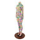 Neon Flux Long Sleeve Catsuit with Back Zipper - Coquetry Clothing