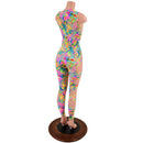 Neon Flux Scoop Neck Catsuit with Quad Cutouts - Coquetry Clothing