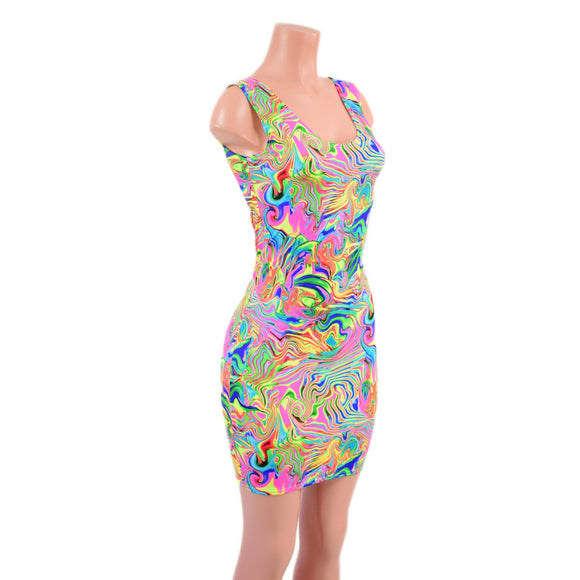 Neon Flux UV Glow Tank Dress - Coquetry Clothing