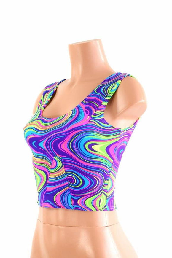 Neon Glow Worm Tank Crop READY to SHIP - Coquetry Clothing