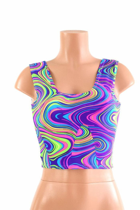 Neon Glow Worm Tank Crop READY to SHIP - Coquetry Clothing