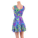 Neon Glow Worm Tank Style Skater Dress - Coquetry Clothing