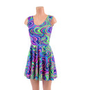 Neon Glow Worm Tank Style Skater Dress - Coquetry Clothing