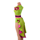 Neon Lime and Pink Tuxedo Back Romper - Coquetry Clothing