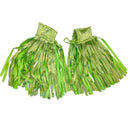 Neon Lime Fringed Wrestling Arm Bands with Slide Ties - Coquetry Clothing