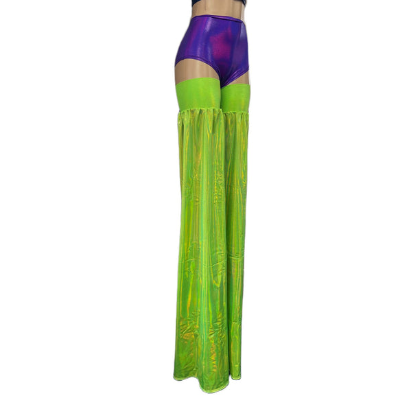 Neon Lime Holographic Stilt Covers - Coquetry Clothing