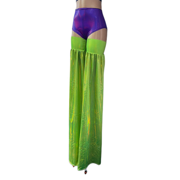 Neon Lime Holographic Stilt Covers - Coquetry Clothing