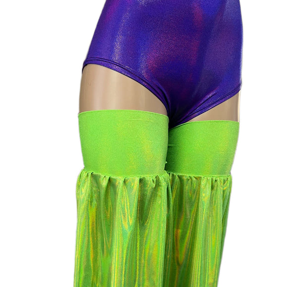 Neon Lime Holographic Stilt Covers - Coquetry Clothing