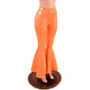 Neon Orange Kaleidoscope High Waist Bell Bottom Flares - Coquetry Clothing