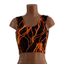 Neon Orange Lightning Crop Tank - Coquetry Clothing