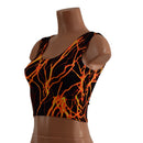 Neon Orange Lightning Crop Tank - Coquetry Clothing