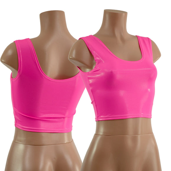 Neon Pink Highlighter Crop Tank READY to SHIP - Coquetry Clothing