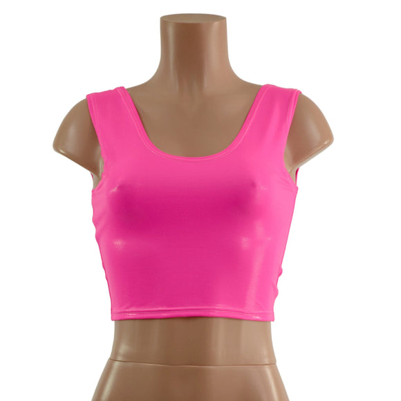 Neon Pink Highlighter Crop Tank READY to SHIP - Coquetry Clothing
