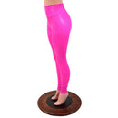 Neon Pink Sparkly Jewel High Waist Leggings - Coquetry Clothing