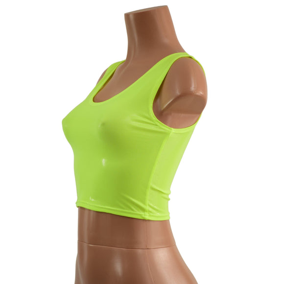 Neon Yellow Highlighter Crop Tank READY to SHIP - Coquetry Clothing