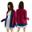 Not A Cardigan in Bordeaux with Poseidon Trim - Coquetry Clothing
