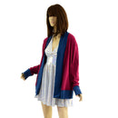 Not A Cardigan in Bordeaux with Poseidon Trim - Coquetry Clothing
