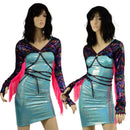 O - ring Front Bolero with Removable Body Wrap Tie, Fringe and Thumbholes - Coquetry Clothing