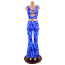 O - Ring Solar Flares and Crop Top Set in TidePool - Coquetry Clothing