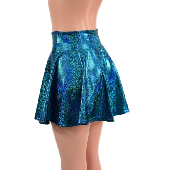 Ocean Sparkle Circle Cut Mini Skirt - Coquetry Clothing
