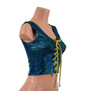 Ocean Sparkle Laceup Crop Tank - Coquetry Clothing