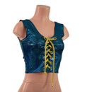 Ocean Sparkle Laceup Crop Tank - Coquetry Clothing
