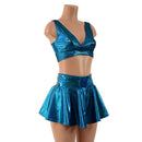 Ocean Sparkle Rave Skirt & Starlette Bralette Set - Coquetry Clothing