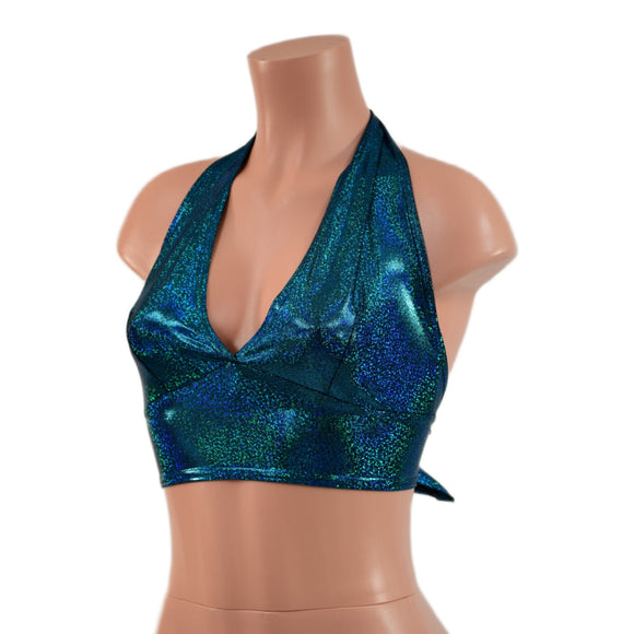 Ocean Sparkle Tie Back Halter Top - Coquetry Clothing