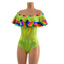 Off Shoulder Double Ruffle Siren Romper - Coquetry Clothing