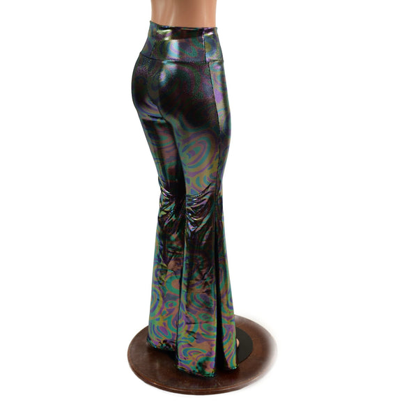 Oil Slick High Waist Solar Flares - Coquetry Clothing