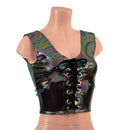 Oil Slick Laceup Crop Tank - Coquetry Clothing