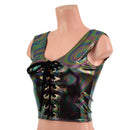 Oil Slick Laceup Crop Tank - Coquetry Clothing